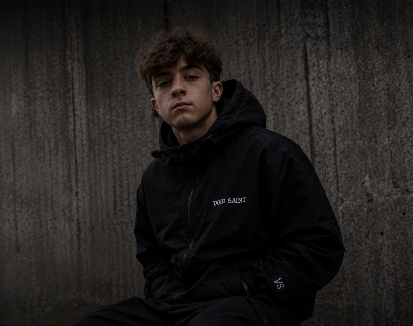 Void Saint designer in the windbreaker jacket